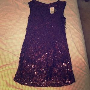 Purple sequin dress!